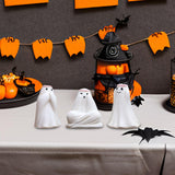 Maxbell 3x Ghost Statues Realistic Halloween Ghost Figurines for Desktop Yard Garden