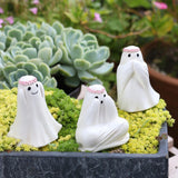Maxbell 3x Ghost Statues Realistic Halloween Ghost Figurines for Desktop Yard Garden