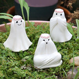 Maxbell 3x Ghost Statues Realistic Halloween Ghost Figurines for Desktop Yard Garden