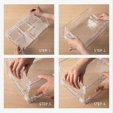 Maxbell Countertop Organizer Utensil Holder Stackable Crate for Bedroom Home Cabinet L