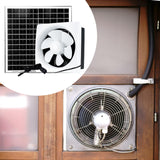 Maxbell Solar Exhaust Fan Kitchen Bathroom Ventilation System for Attic Chicken Coop 8inch