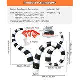 Maxbell Halloween Inflatable Giant Sandworm Halloween Decor for Party Courtyard Yard