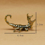 Maxbell Pencil Showholder Tea Pet Pencil Base Decoration Art Brass Scorpion Figurine