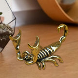 Maxbell Pencil Showholder Tea Pet Pencil Base Decoration Art Brass Scorpion Figurine