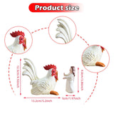 Maxbell Rooster and Girl Statue Desktop Figure Realistic Crafts for Home Shelf Decor