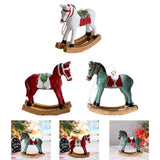 Maxbell Christmas Horse Statue Adorable Table Decoration for Garden Balcony Entrance White