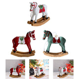Maxbell Christmas Horse Statue Adorable Table Decoration for Garden Balcony Entrance White