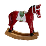 Maxbell Christmas Horse Statue Adorable Table Decoration for Garden Balcony Entrance Red