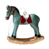Maxbell Christmas Horse Statue Adorable Table Decoration for Garden Balcony Entrance Green