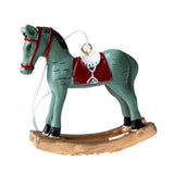 Maxbell Christmas Horse Statue Adorable Table Decoration for Garden Balcony Entrance Green