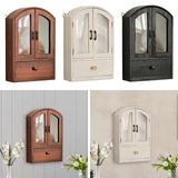Maxbell Desktop Storage Cabinet Versatile Display Shelf for Living Room Home Kitchen Brown