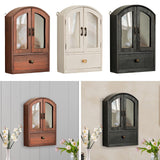 Maxbell Desktop Storage Cabinet Versatile Display Shelf for Living Room Home Kitchen Brown