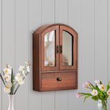 Maxbell Desktop Storage Cabinet Versatile Display Shelf for Living Room Home Kitchen Brown
