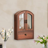 Maxbell Desktop Storage Cabinet Versatile Display Shelf for Living Room Home Kitchen Brown