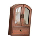 Maxbell Desktop Storage Cabinet Versatile Display Shelf for Living Room Home Kitchen Brown
