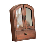 Maxbell Desktop Storage Cabinet Versatile Display Shelf for Living Room Home Kitchen Brown