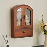 Maxbell Desktop Storage Cabinet Versatile Display Shelf for Living Room Home Kitchen Brown
