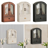 Maxbell Desktop Storage Cabinet Versatile Display Shelf for Living Room Home Kitchen Brown