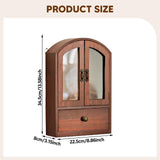 Maxbell Desktop Storage Cabinet Versatile Display Shelf for Living Room Home Kitchen Brown