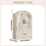 Maxbell Desktop Storage Cabinet Versatile Display Shelf for Living Room Home Kitchen White