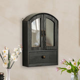 Maxbell Desktop Storage Cabinet Versatile Display Shelf for Living Room Home Kitchen Black