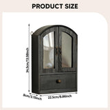 Maxbell Desktop Storage Cabinet Versatile Display Shelf for Living Room Home Kitchen Black