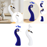 Maxbell Peacock Mannequin Head Floral Arrangement Decor for Thanksgiving Anniversary Blue