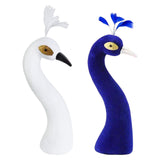 Maxbell Peacock Mannequin Head Floral Arrangement Decor for Thanksgiving Anniversary Blue