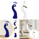 Maxbell Peacock Mannequin Head Floral Arrangement Decor for Thanksgiving Anniversary Blue