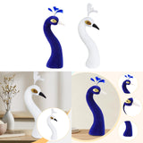 Maxbell Peacock Mannequin Head Floral Arrangement Decor for Thanksgiving Anniversary Blue