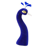 Maxbell Peacock Mannequin Head Floral Arrangement Decor for Thanksgiving Anniversary Blue
