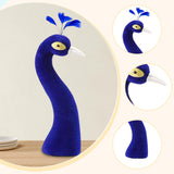 Maxbell Peacock Mannequin Head Floral Arrangement Decor for Thanksgiving Anniversary Blue
