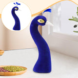 Maxbell Peacock Mannequin Head Floral Arrangement Decor for Thanksgiving Anniversary Blue