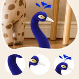 Maxbell Peacock Mannequin Head Floral Arrangement Decor for Thanksgiving Anniversary Blue