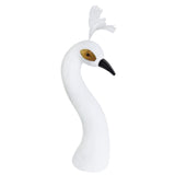 Maxbell Peacock Mannequin Head Floral Arrangement Decor for Thanksgiving Anniversary White