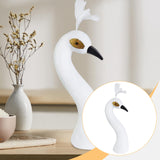 Maxbell Peacock Mannequin Head Floral Arrangement Decor for Thanksgiving Anniversary White