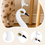 Maxbell Peacock Mannequin Head Floral Arrangement Decor for Thanksgiving Anniversary White