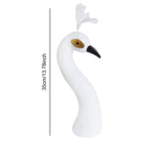 Maxbell Peacock Mannequin Head Floral Arrangement Decor for Thanksgiving Anniversary White