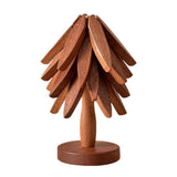 Maxbell DIY Christmas Tree Coaster Set Funny Table Setting for Bowls Hot Dishes Mugs