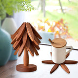 Maxbell DIY Christmas Tree Coaster Set Funny Table Setting for Bowls Hot Dishes Mugs