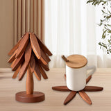 Maxbell DIY Christmas Tree Coaster Set Funny Table Setting for Bowls Hot Dishes Mugs