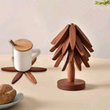 Maxbell DIY Christmas Tree Coaster Set Funny Table Setting for Bowls Hot Dishes Mugs