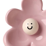 Maxbell Flower Vase Unique Cute Smiling Face Plant Pot for Porch Bedroom Dining Room pink