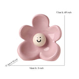 Maxbell Flower Vase Unique Cute Smiling Face Plant Pot for Porch Bedroom Dining Room pink