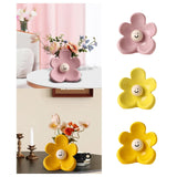 Maxbell Flower Vase Unique Cute Smiling Face Plant Pot for Porch Bedroom Dining Room pink