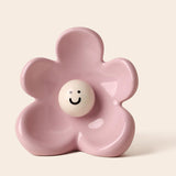 Maxbell Flower Vase Unique Cute Smiling Face Plant Pot for Porch Bedroom Dining Room pink