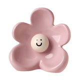 Maxbell Flower Vase Unique Cute Smiling Face Plant Pot for Porch Bedroom Dining Room pink
