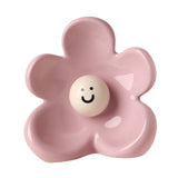 Maxbell Flower Vase Unique Cute Smiling Face Plant Pot for Porch Bedroom Dining Room pink