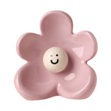 Maxbell Flower Vase Unique Cute Smiling Face Plant Pot for Porch Bedroom Dining Room pink