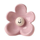 Maxbell Flower Vase Unique Cute Smiling Face Plant Pot for Porch Bedroom Dining Room pink